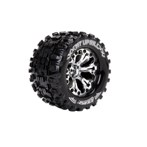 MT-Uphill Tyre On Chrome Rim 0 Offset