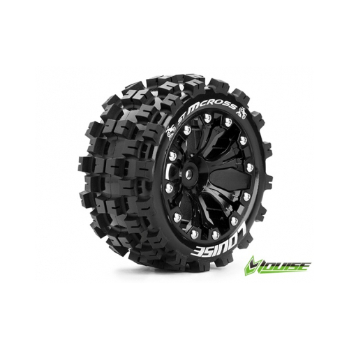 ST-Mcross 2.8 Tyre w/rim Black BRG type