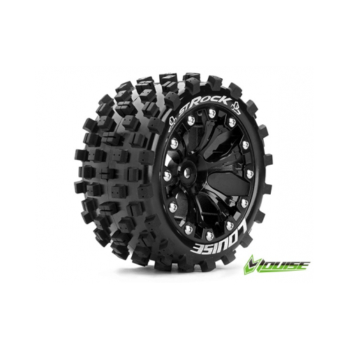 ST-Rock 2.8 Tyre w/rim Black 12mm hex