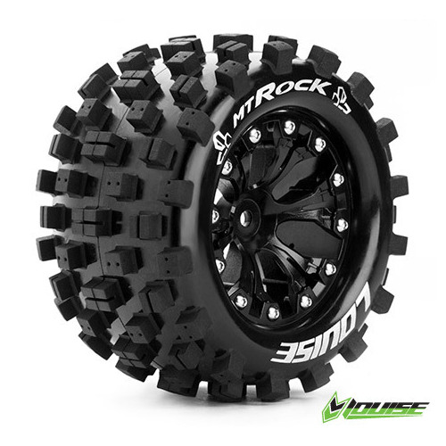 MT-Rock 2.8 tyre w/rim Black 12mm hex