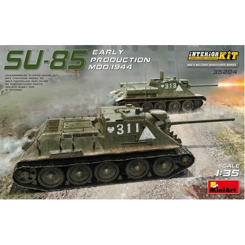 MiniArt 1/35 SU-85 Mod. 1944(Early Production)w/ Interior Kit Plastic Model Kit