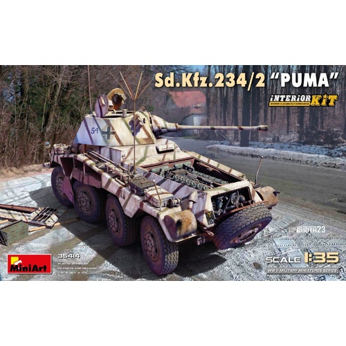 MiniArt 1/35 Sd.Kfz.234/2 “Puma”. Interior Kit Plastic Model Kit