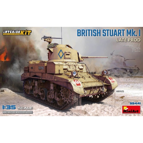 MiniArt 1/35 British Stuart Mk. I Late Prod. Interior Kit Plastic Model Kit