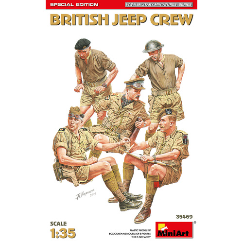 MiniArt 1/35 British Jeep Crew. Special Edition Plastic Model Kit
