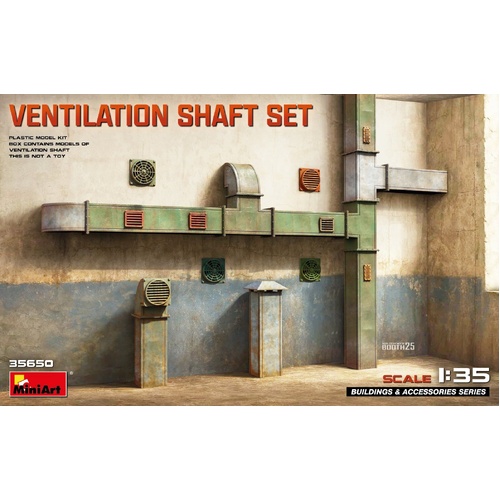 MiniArt 1/35 Ventilation Shaft Set Plastic Model Kit