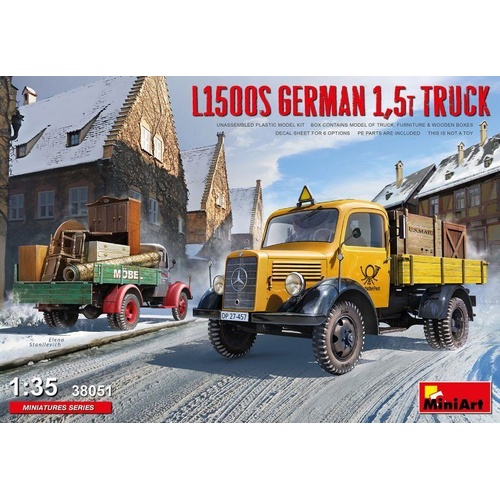 MiniArt 1/35 L1500S German 1.5t Truck Plastic Model Kit