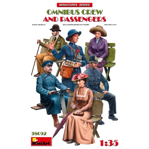 MiniArt 1/35 Omnibus Crew and Passengers Plastic Model Kit