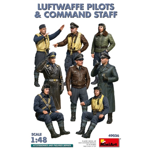 MiniArt 1/48 Luftwaffe Pilots and Command Staff Plastic Model Kit
