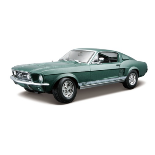 MAISTO 1/18 1967 FORD MUSTANG FASTBACK - GREEN - DIECAST