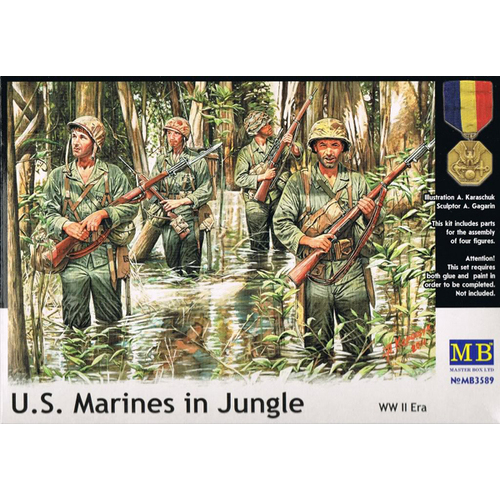 Master Box 1/35 US Marines in Jungle, WW II era Plastic Model Kit