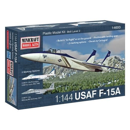 Minicraft 14693 1/144 F-15A USAF with 2 marking options Plastic Model Kit