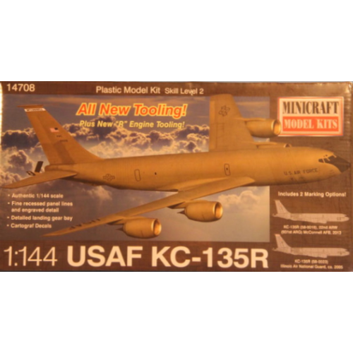 Minicraft 14708 1/144 KC-135R USAF with 2 marking options Plastic Model Kit