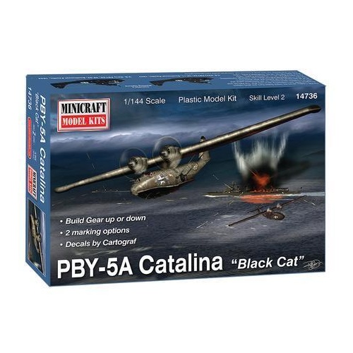 Minicraft 14736 1/144 PBY 5/5A Catalina with 2 marking options USN Plastic Model Kit
