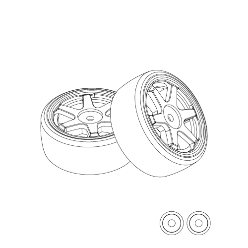 MJX Tires (Drift) (2pcs) [1415C]