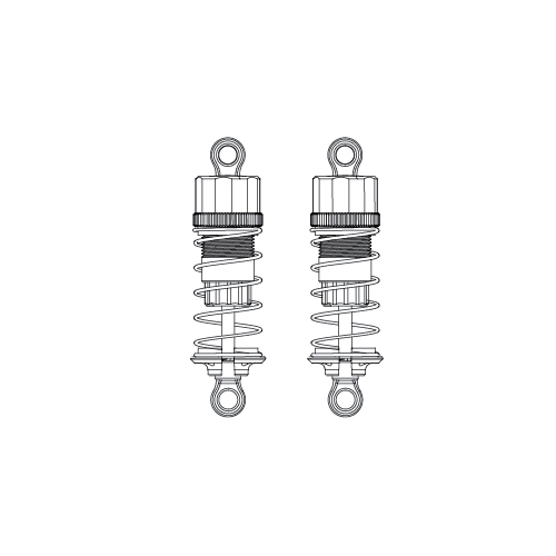 MJX Oil Filled Metal Shock Set Front (Blue) [16510]