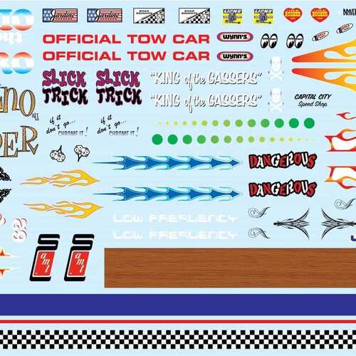 AMT 1/24 Best of AMT Custom Graphics Decals Volume 1