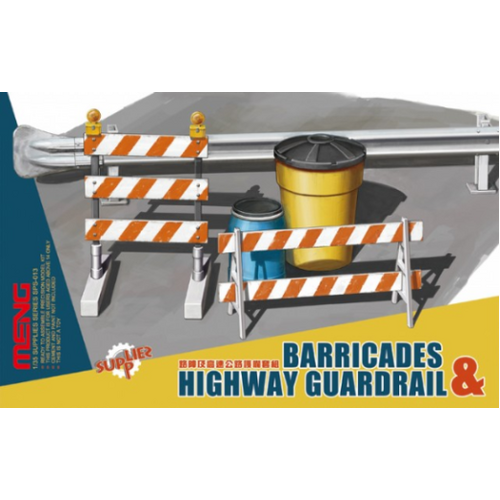 Meng 1/35 Barricades & Highway Guardrail Plastic Model Kit