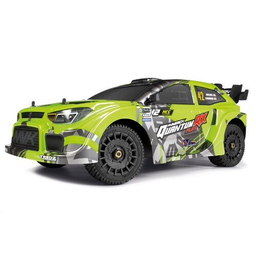 Maverick QuantumRX Flux 4S 1/8 4WD Rally Car - Fluoro Green