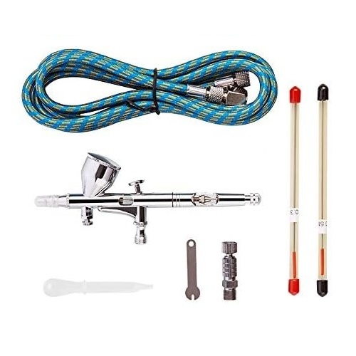 HOBBY AIRBRUSH KIT - DUAL ACTION GRAVITY FEED WITH AIR HOSE - NHDU-80K