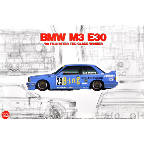 Nunu 1/24 BMW M3 E30 JTC '1990 InterTEC class winner Plastic Model Kit
