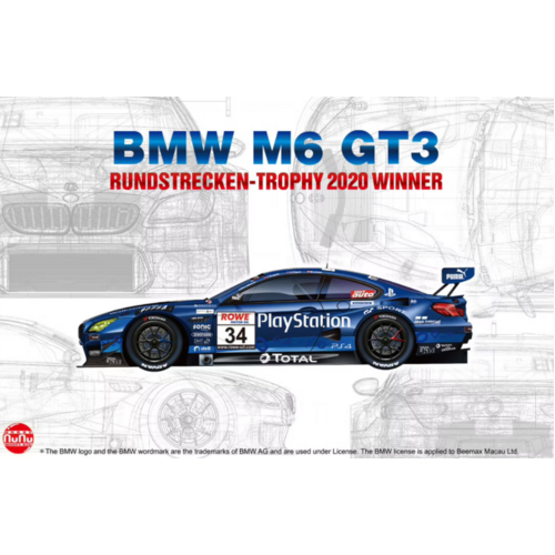 Nunu 1/24 BMW M6 GT3 Nurburgring 2016 24h Playstation Plastic Model Kit