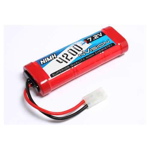 nVision NiMH 4200 7,2V Stick w/Tamiya Plug 14 AWG