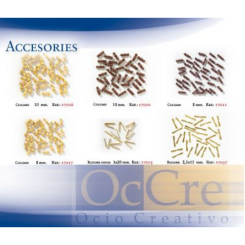 *DISC*METAL COLUMN 10MM 20PIECES