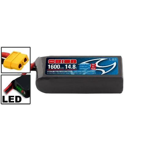 LiPo 1600mAh 4S 14.8V 75C (XT60) - Racing Drone Battery