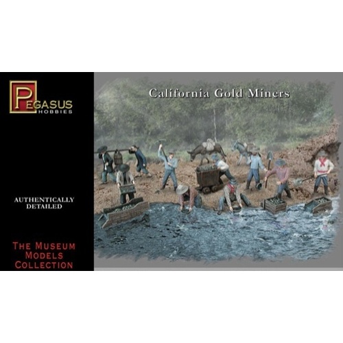 Pegasus 1/72 California Gold Miners Gold Rush (21 piece set)