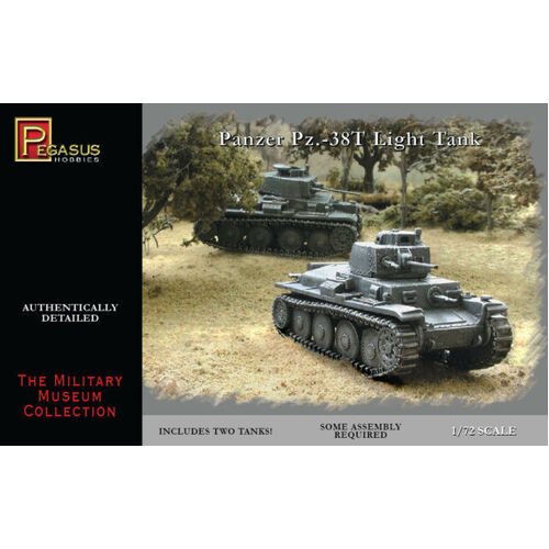 Pegasus 1/72 German Panzer 38T (2) Plastic Model Kit [7620]
