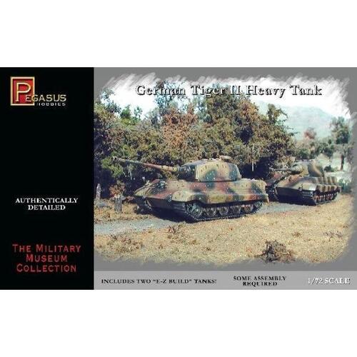 Pegasus 7627 1/72 German Tiger II Heavy Tanks (2 per pack)