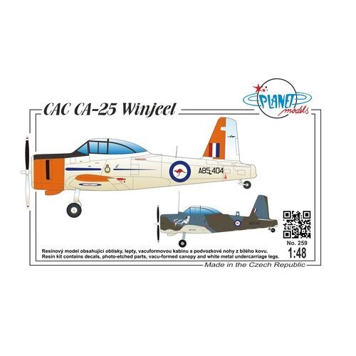 Planet 1/48 CAC CA-25 Winjeel Plastic Model Kit *Aus Decals*