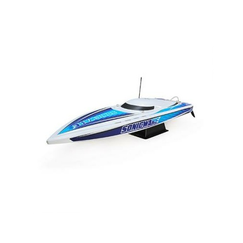 Pro Boat Sonicwake Deep-V Boat, RTR, Blue / White - Prb08032T1