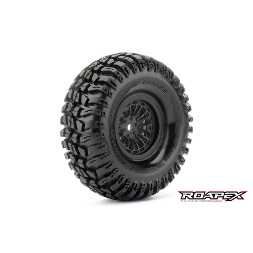 Cross Black wheel with 12mm hex mounted
