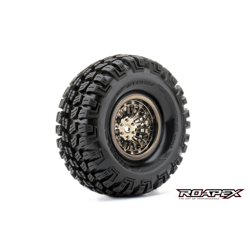 Storm Chrome Black wheel with 12mm hex mounted