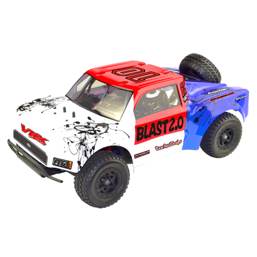 Octane Blast 2.0 Brushless RTR w/ESC, 3650 motor, 7.4V 3250mAH , 2.4G radio, alum shocks, rollcage with drivers, spare wheel, balance Charger,R