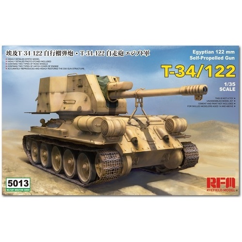 Ryefield 1/35 T-34/122 egyptian Plastic Model Kit