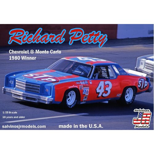Salvinos J R 1/25 Richard Petty #43 Chevrolet Monte Carlo 1980 Winner Plastic Model Kit