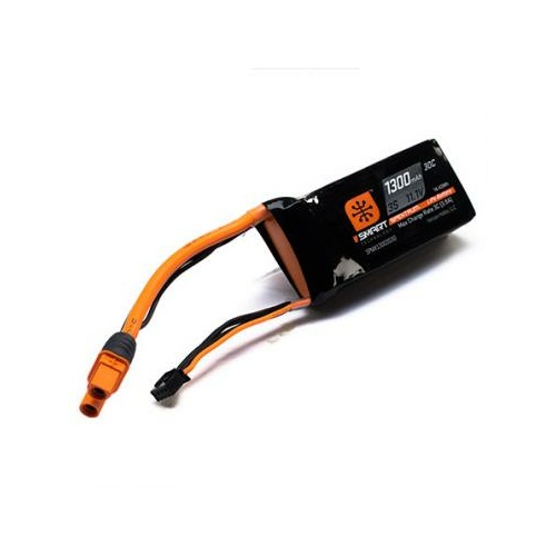 Spektrum 1300Mah 3S 11.1V Smart Lipo Battery 30C, Ic3 - Spmx13003S30