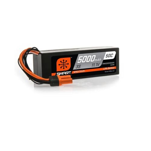  Spektrum 5000mah 3S 11.1v 50C Smart Hard Case LiPo Battery with IC5 Connector