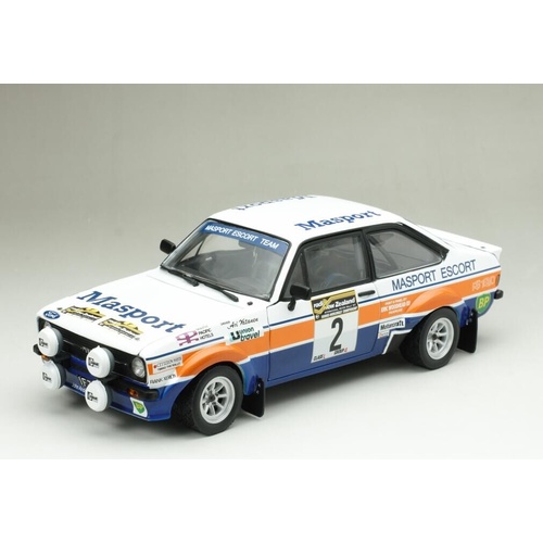 Sun Star 1/18 Ford Escort RS1800 -#2 Vatanen Ari / Scott Jim - 2nd South Pacific Rally - New Zealand 1977