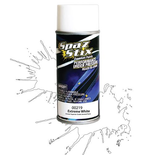 SPAZSTIX EXTREME WHITE/ PRIMER SUPERIOR AEROSOL PAINT 3.5OZ - SZXA00219