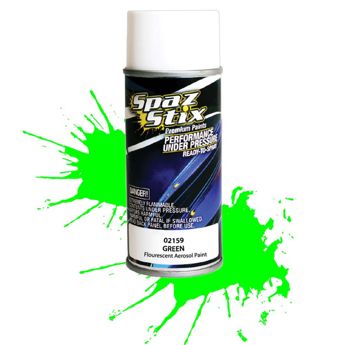 SPAZSTIX GREEN FLUORESCENT AEROSOL PAINT 3.5OZ - SZXA02159
