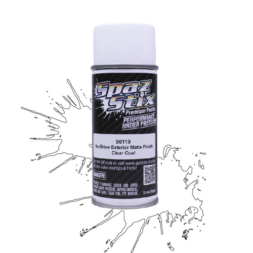 SPAZSTIX NO-SHINE MATT FINISH CLEAR COAT AEROSOL 3.5OZ - SZXA90119