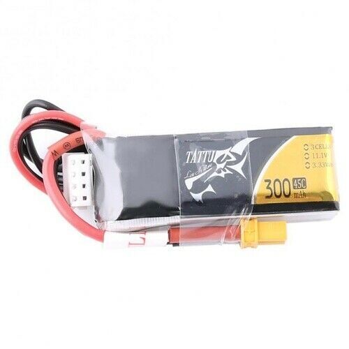 Tattu 300mAh 45C 11.1V Soft Case Lipo Battery (XT30 Plug)