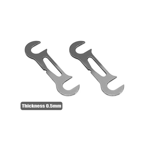 TWORKS 0.5MM REAR ROLL CENTER SPACER ( FOR XRAY X4 ) 2PCS.