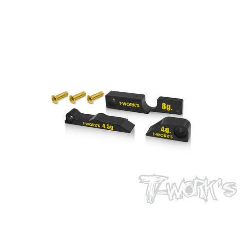 TWORKS TE-X4-J BRASS MOTOR MOUNT WEIGHTS SET 4 + 4.5 + 8G ( FOR XRAY X4/X4'23 )