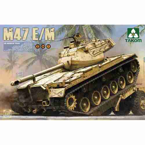Takom 1/35 US Medium Tank M47 E/M 2 in 1 Plastic Model Kit