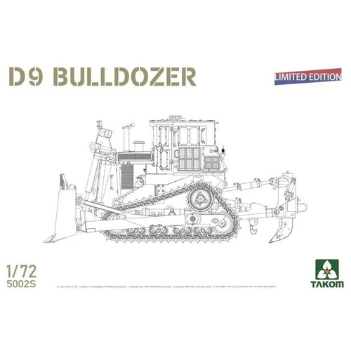 Takom 1/72 D9 Bulldozer (Limited Edition) Plastic Model Kit