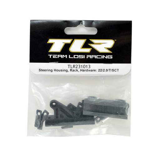 TLR Steering Housing, Rack, Hardware: 22/2.0/T/Sct - TLR231013